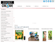 Tablet Screenshot of exhibitcreative.com